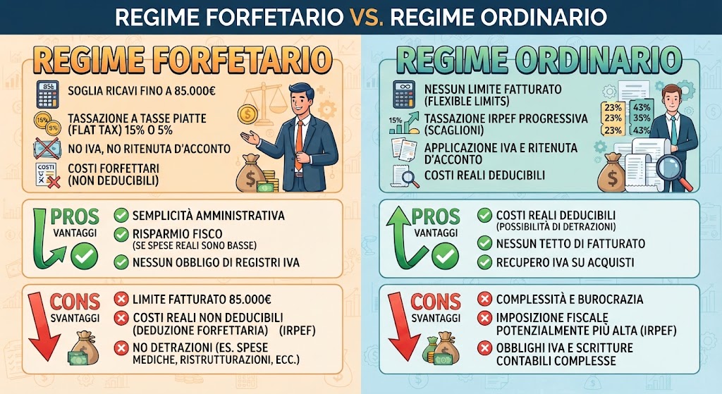 Forfettario o regime ordinario: quale conviene davvero? 1 Forfettario o regime ordinario: quale conviene davvero?