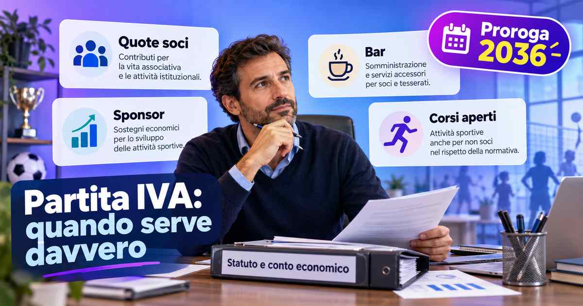 Home 11 Partita IVA nello sport dilettantistico